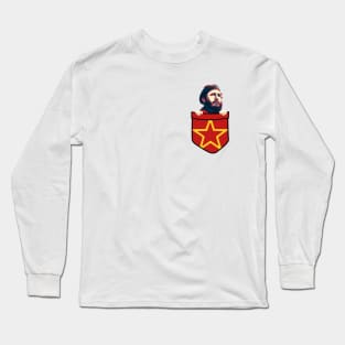 Fidel Castro Socialism Chest Pocket Long Sleeve T-Shirt